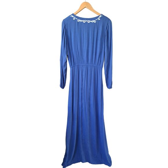 Lovers & Friends Valentine Embroidered Button Front Maxi Dress Size Small - Picture 13 of 15